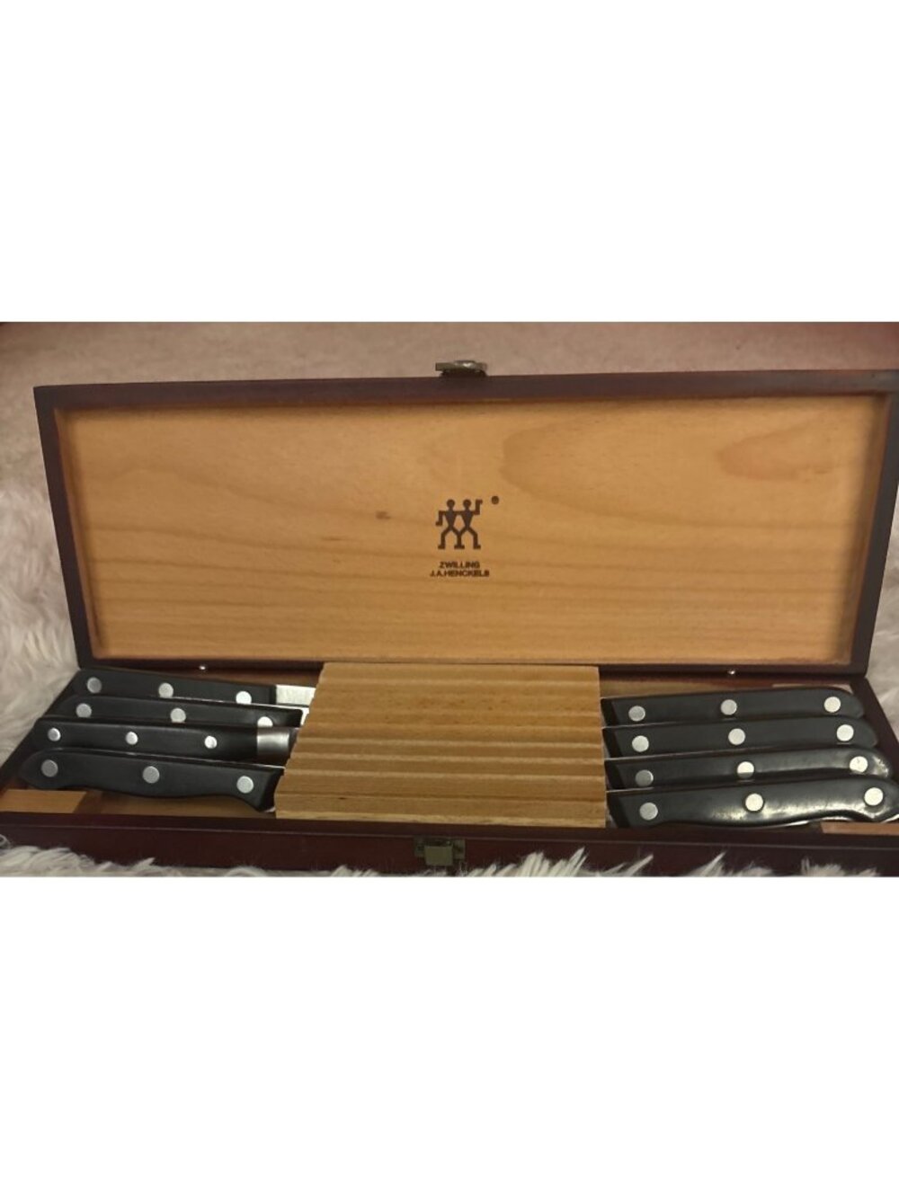 Zwilling J.A. Henckels 8 Piece Steak Knife Set With Wooden Box Food Network